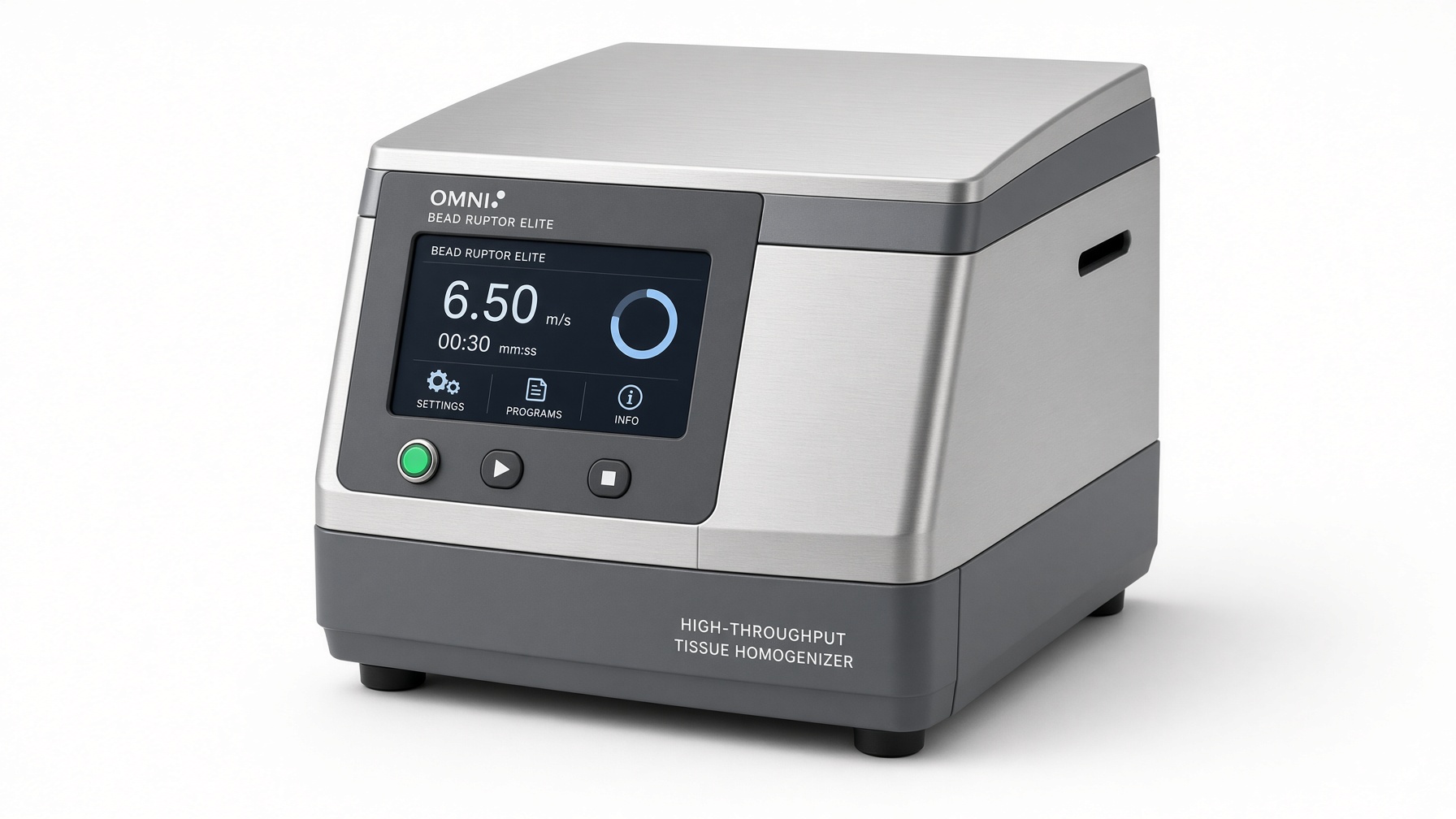 High-throughput tissue grinder with closed lid